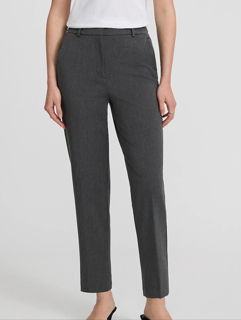 NWT Express Gray Editor Pant Straight Size 8L Career Office Work Business